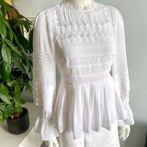 Ted Baker White Blouse Size 1 Small